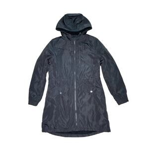 LUCKY BRAND Women’s Puffer Jacket Sherpa Lined Black Long Size Small